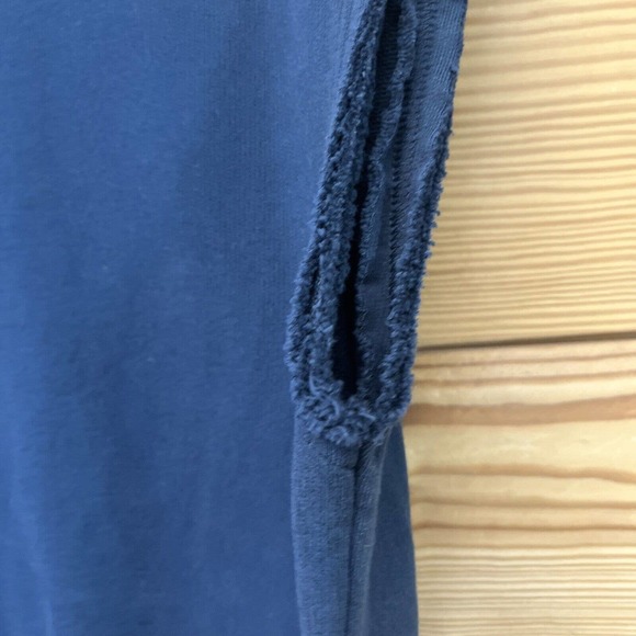 Public School NYC Dress Large Blue Sleeveless Sweatshirt Dress Lace Trim B86 - Picture 4 of 16